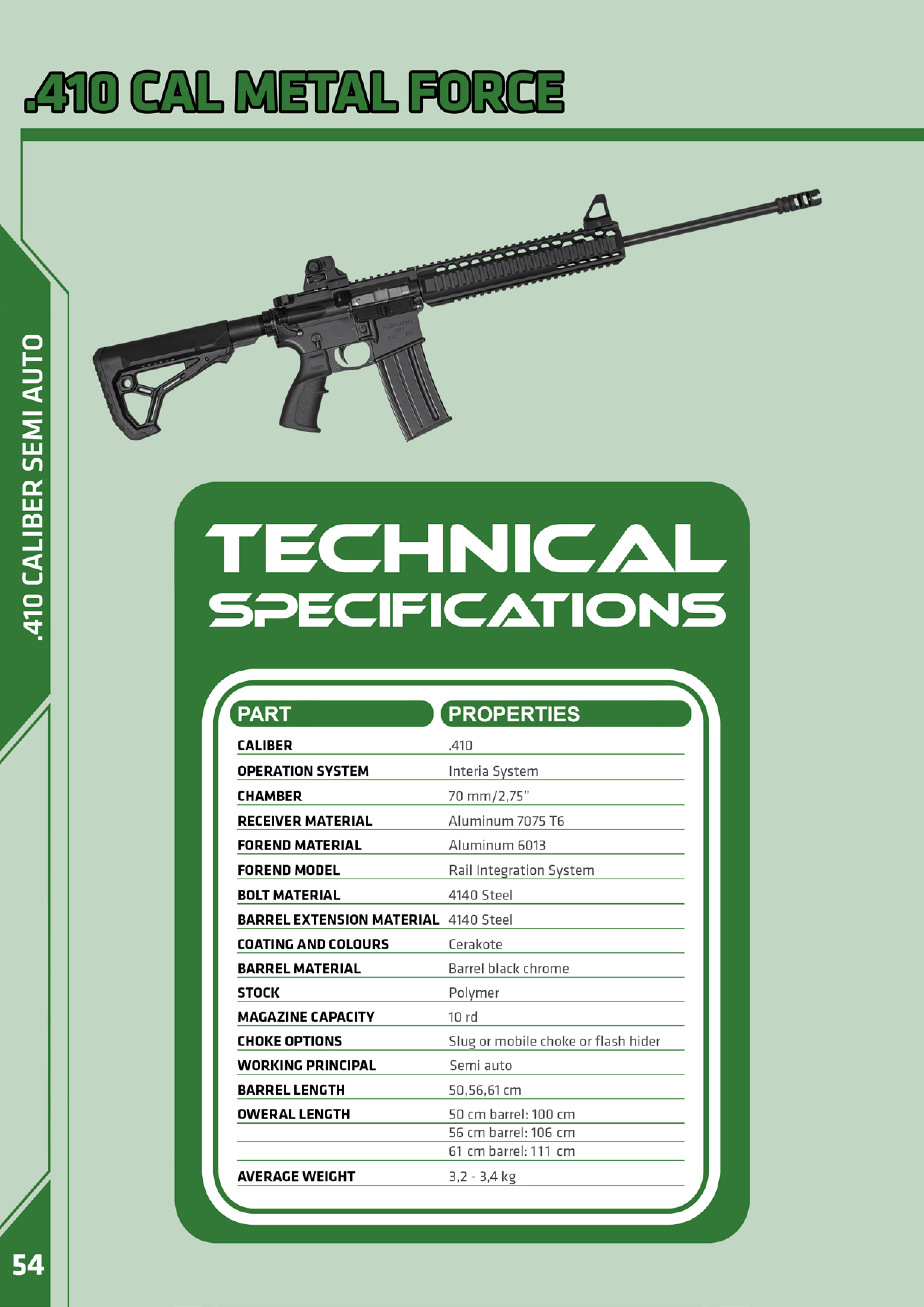 410 CAL. METAL FORCE
